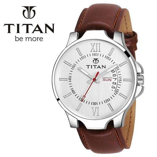 Leather Analog Watch(Brown)